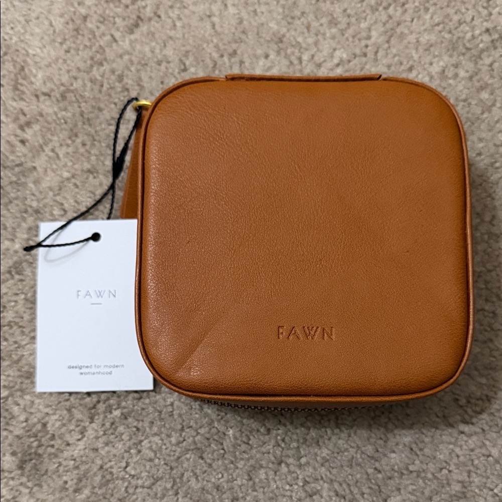 Fawn Design Jewelry Case Brown Matte NWT + Box